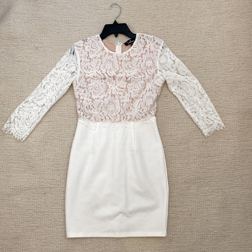 Lulus Laced Long Sleeve Dress